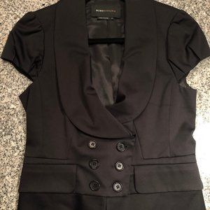 BCBG Black Cap Sleeved Blazer